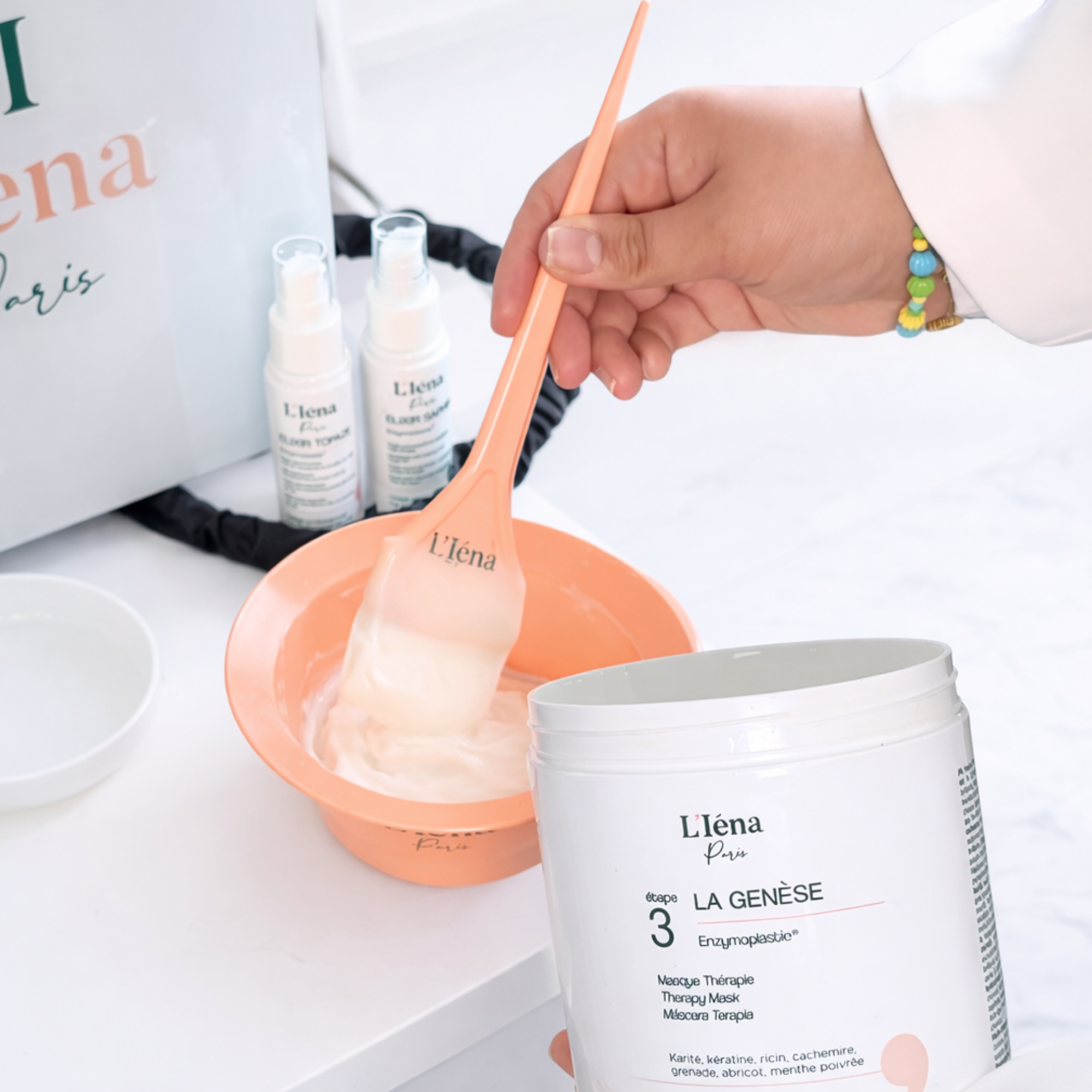 BOL DOSEUR ROSE POUR LISSAGE ET COLORATION
