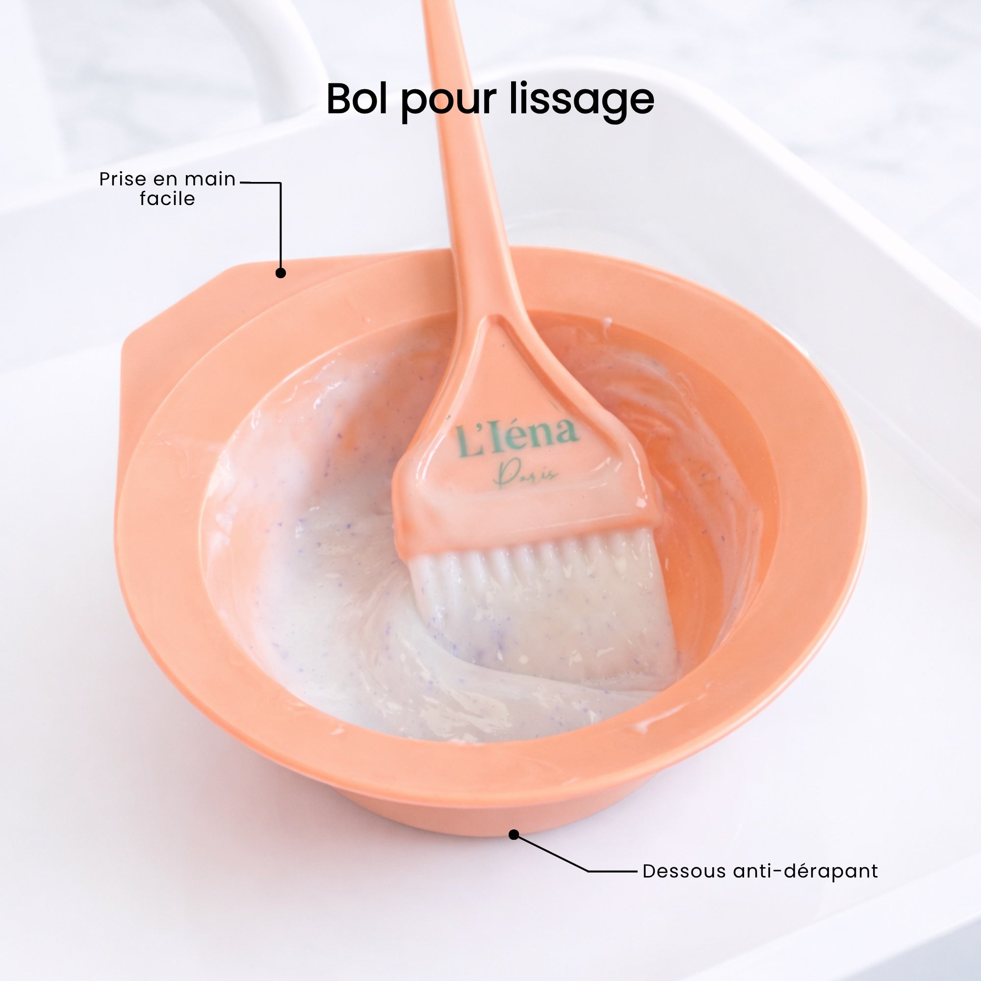 BOL DOSEUR ROSE POUR LISSAGE ET COLORATION
